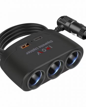 3 in 1 Car Charging Plug Adapter Cigarette Lighter Multi Socket